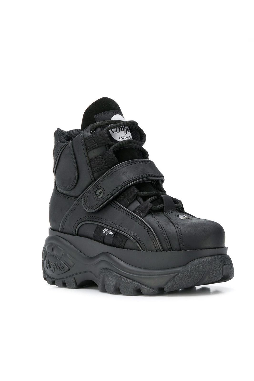 Buffalo 1348 Plateau-Sneaker Schwarz