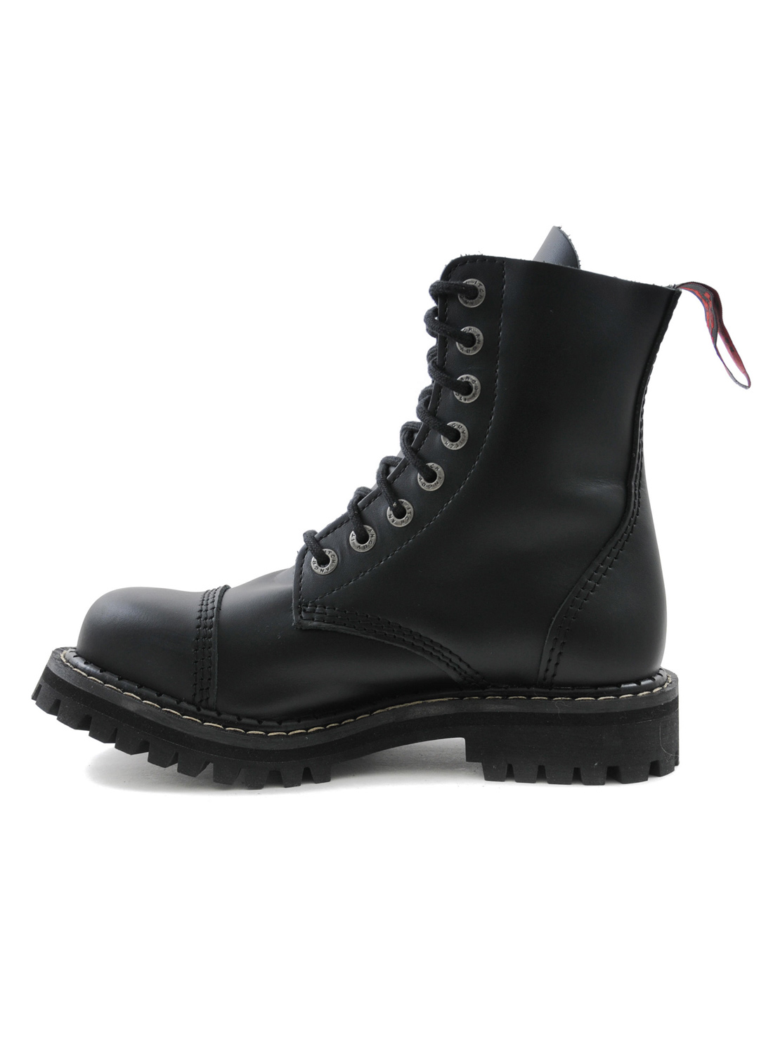 8 Eye Steel Toe Boots Leather Black - Bild 2