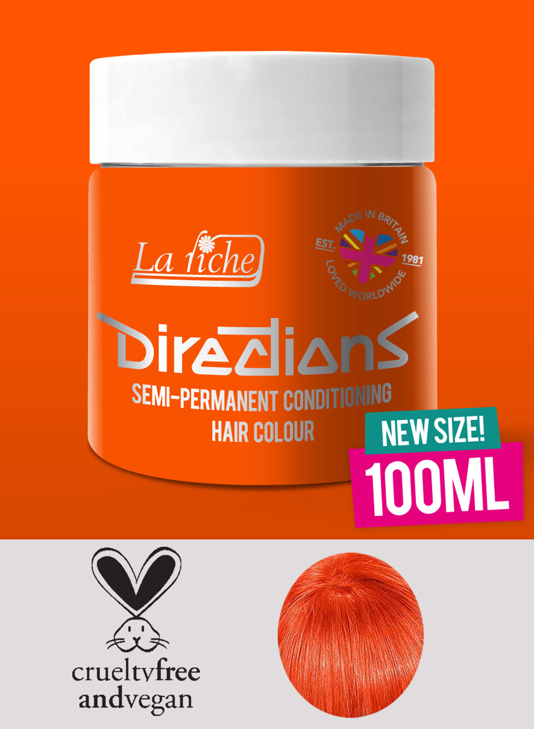 Directions Hair Colour Fluorescent orange