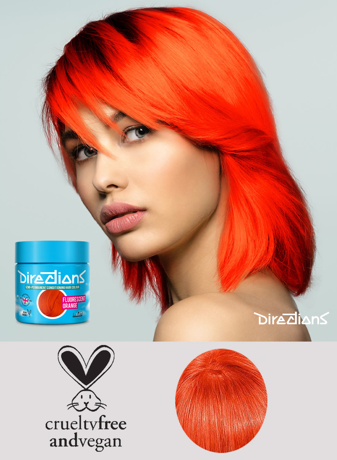 Richtungen Fluoreszierendes Orange