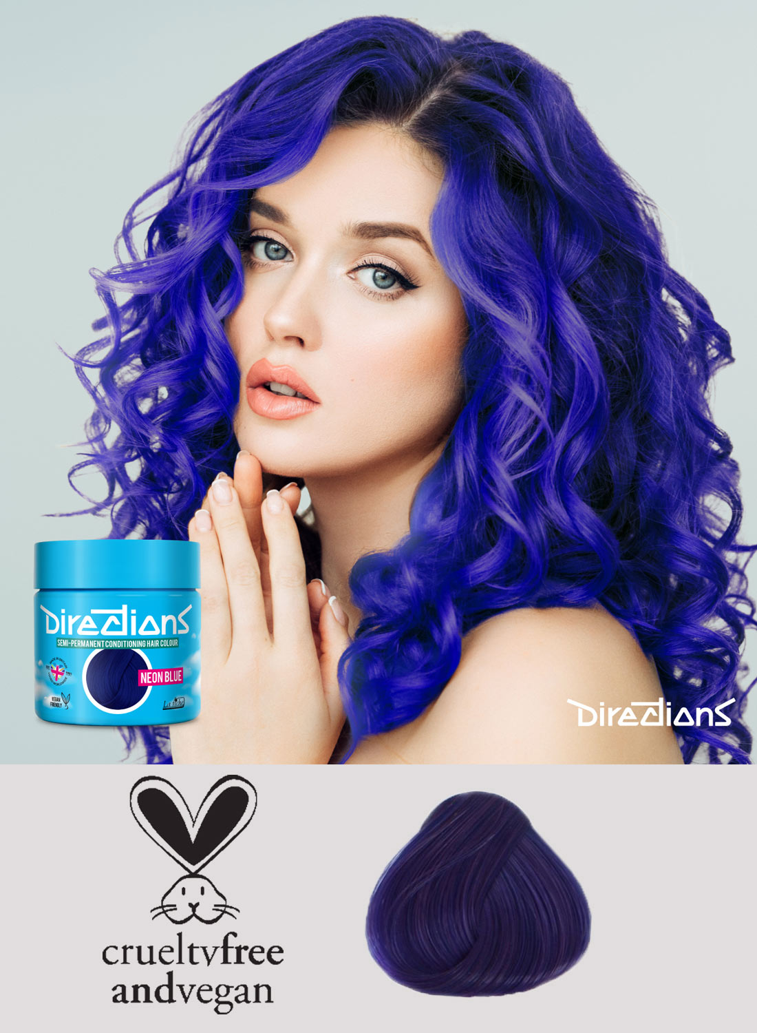 Anleitung zur Haarfarbe Neonblau