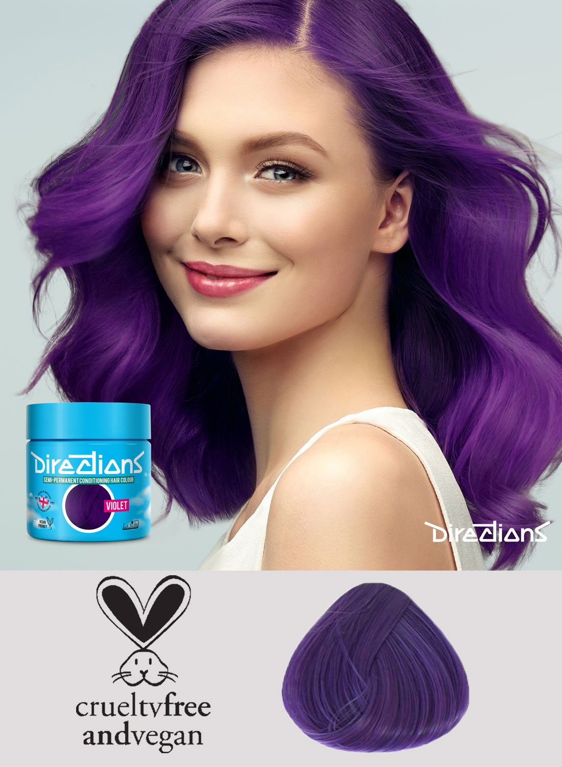 Anleitung zur Haarfarbe Violett