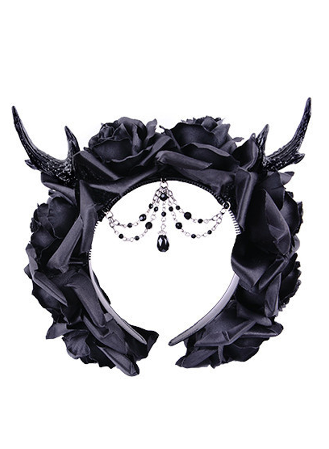 Deer Antelers Roses Headband