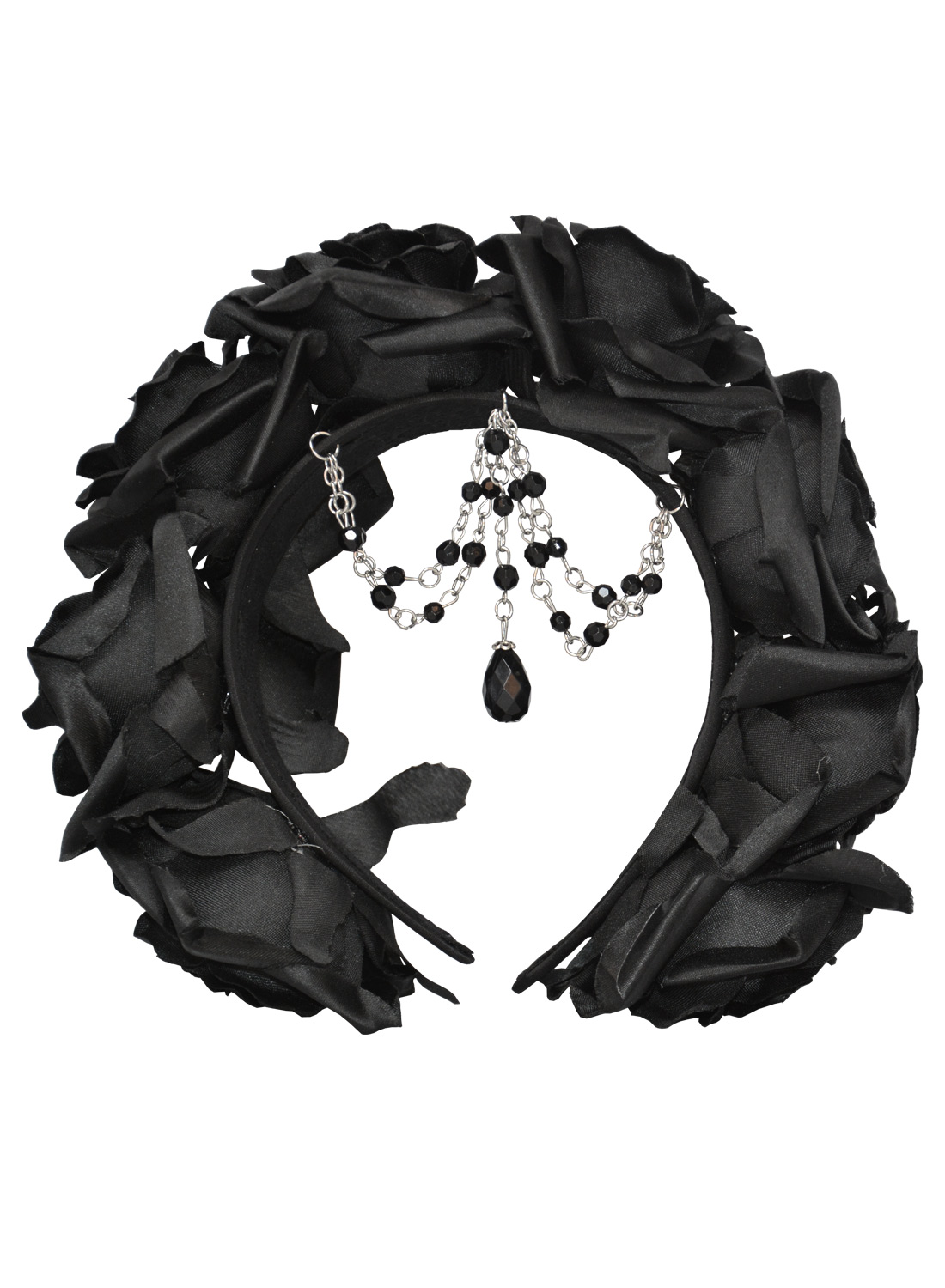 Dark Queen Black Rose Jeweled Crown