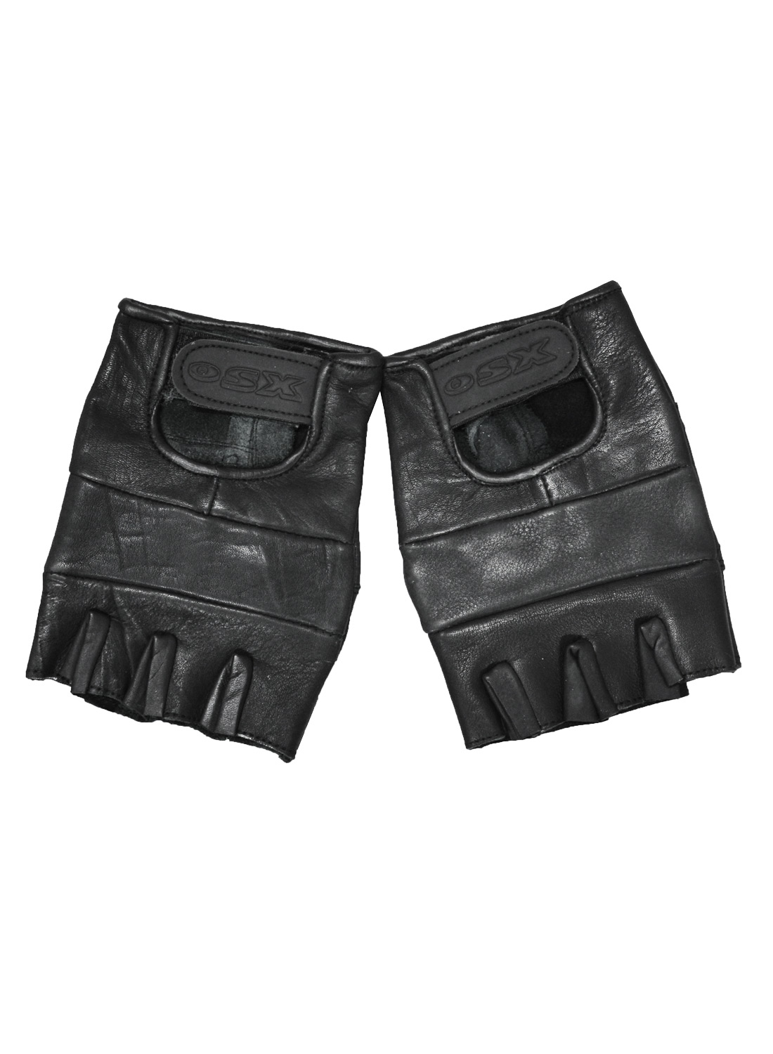 Plain Leather Biker Gloves - Bild 2