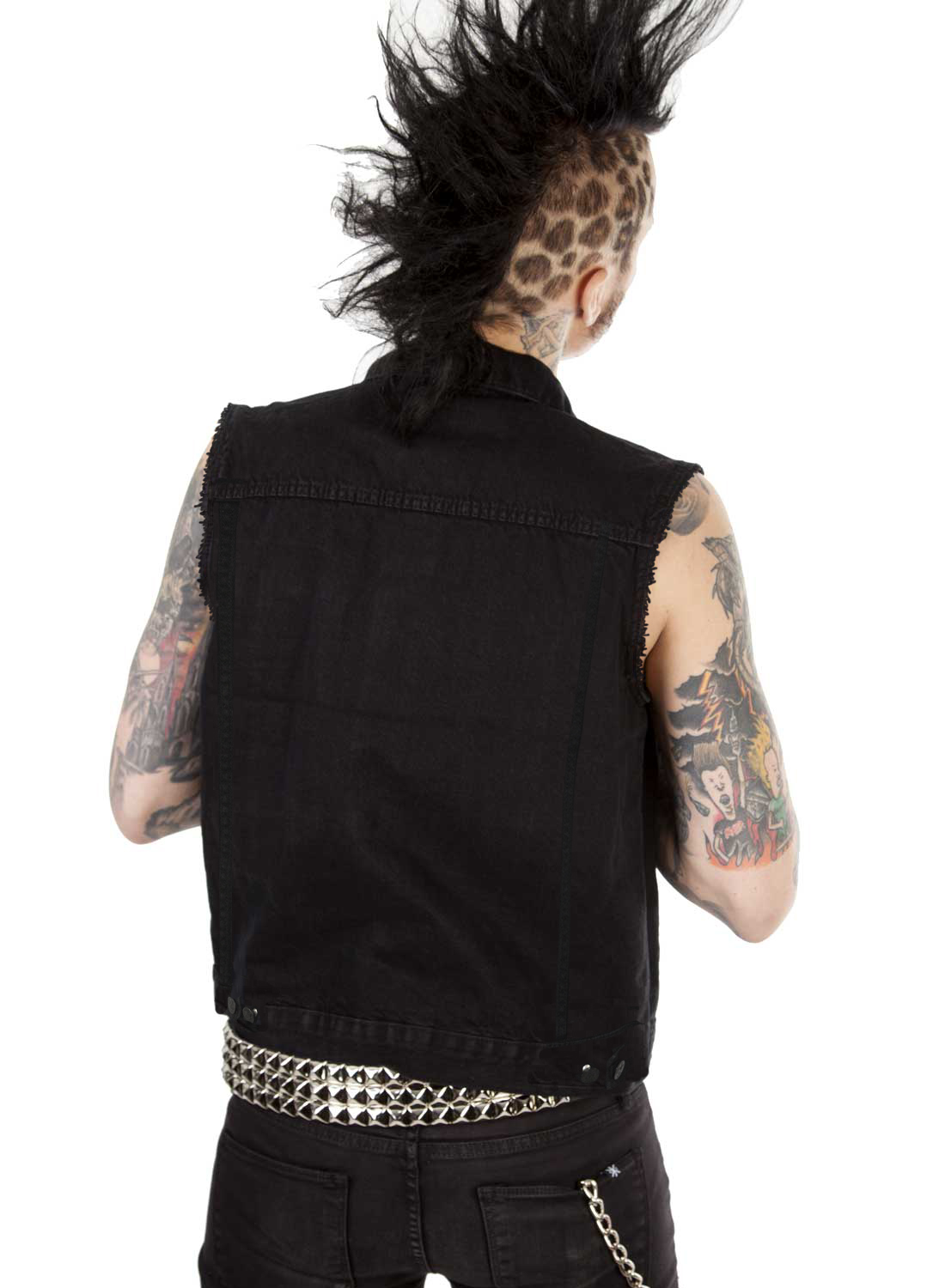 Headbanger Black Denim Vest