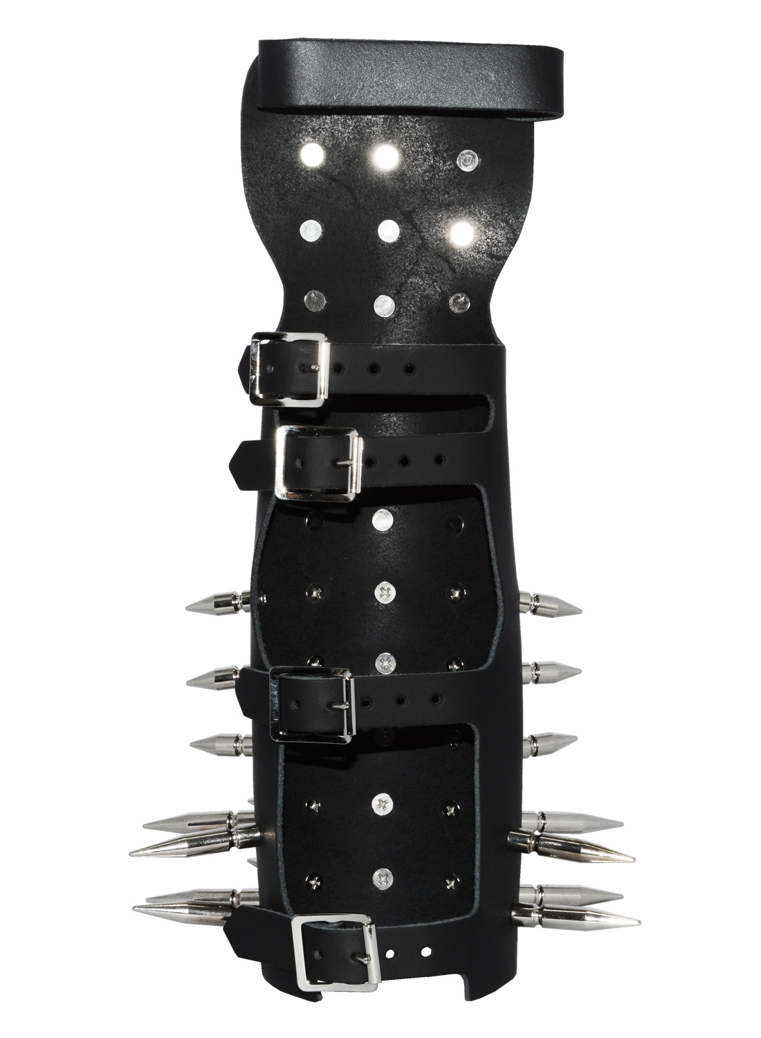 Mayhem Fist Long Spick studs Leather Wristband