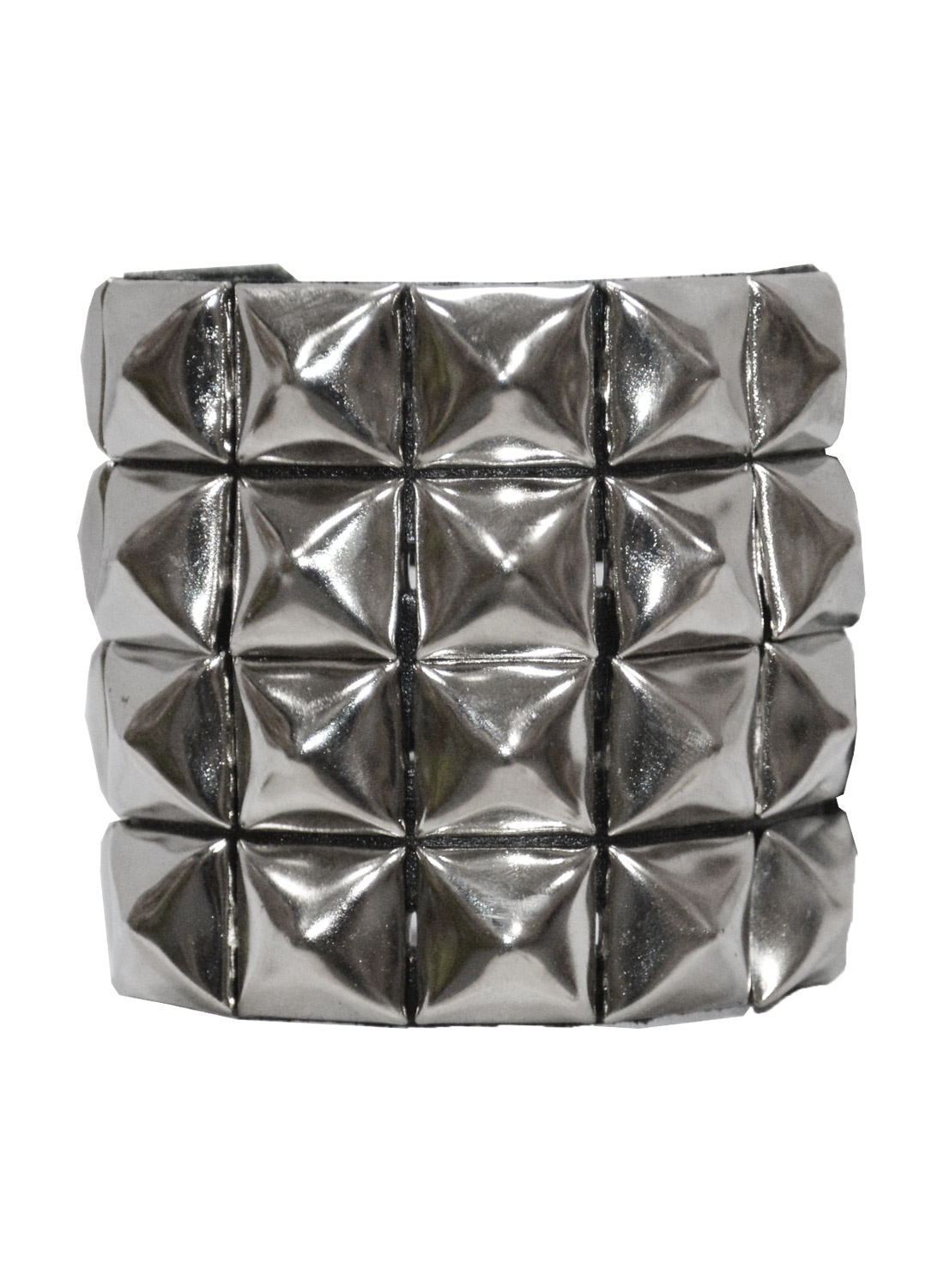 4 Row pyramid Leather Wristband