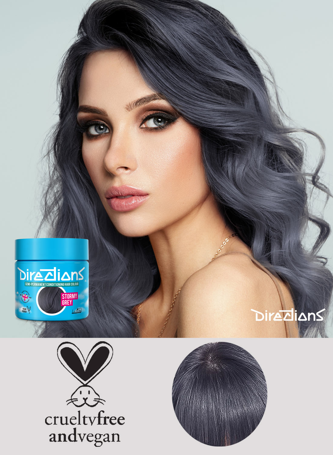 Anleitung zur Haarfarbe Stormy Grey