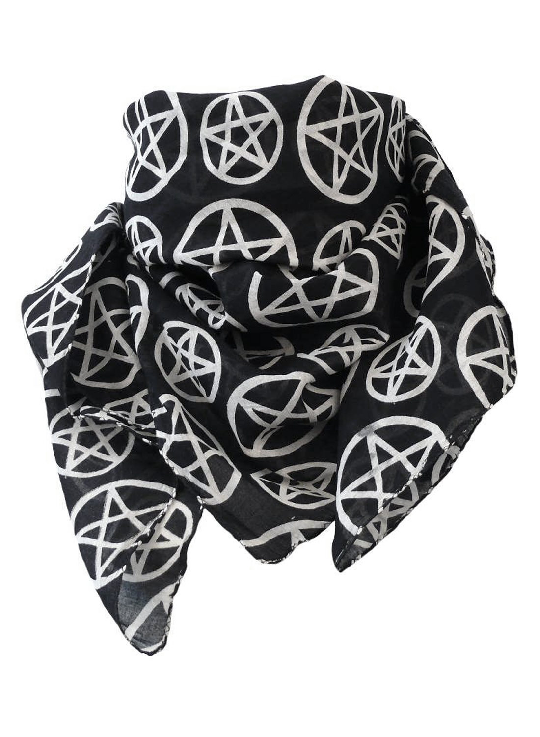Pentagrams Scarf Black