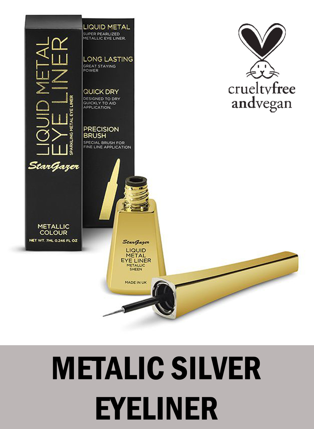 Metallic Liquid Eyeliner Silver