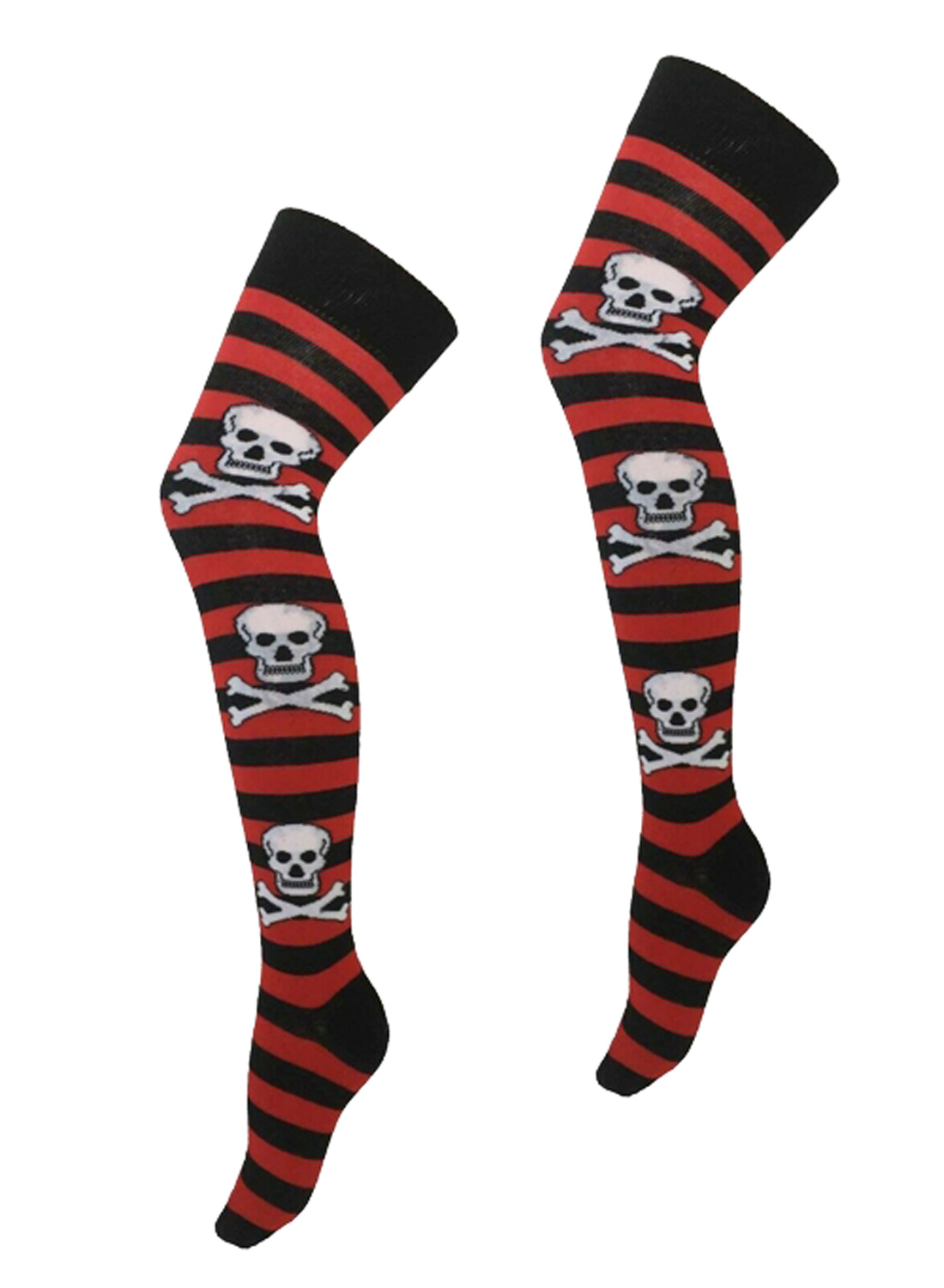 OK Stripe Skulls Red