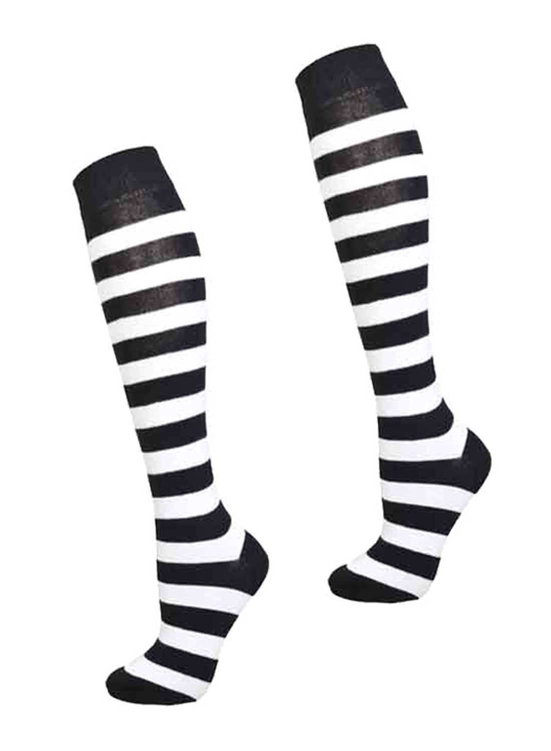 KH Socks Black White Stripes