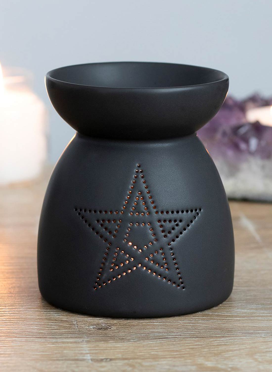 Black Pentagram Oil Burner