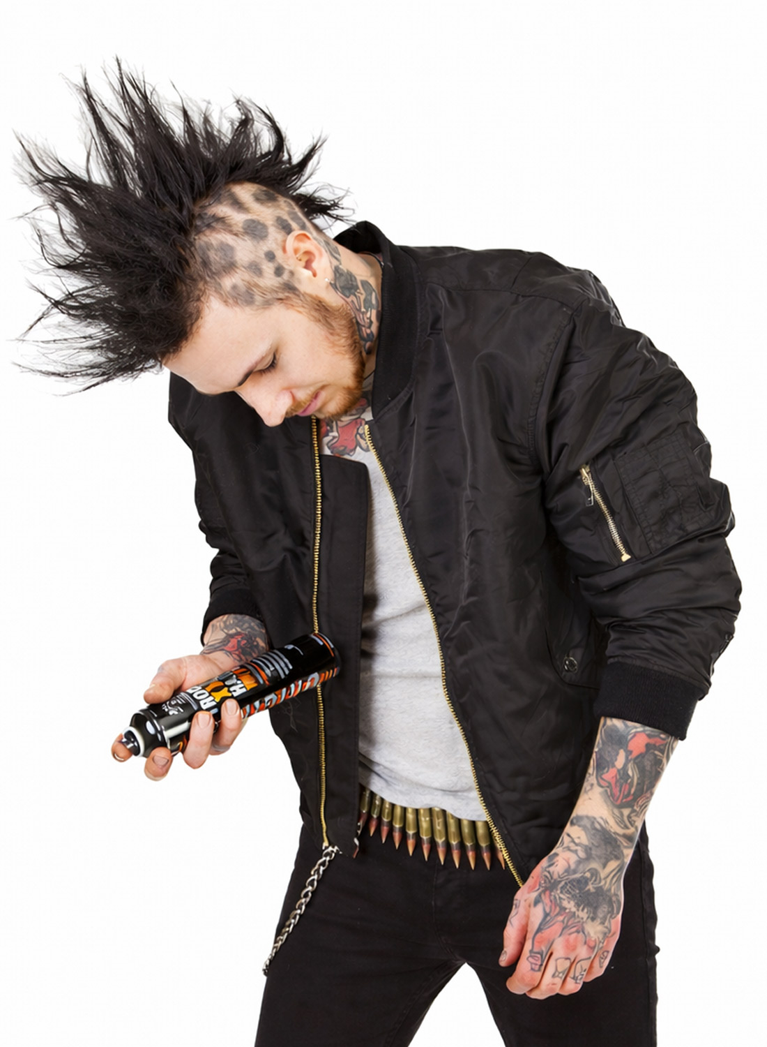 Schwarze Bomberjacke