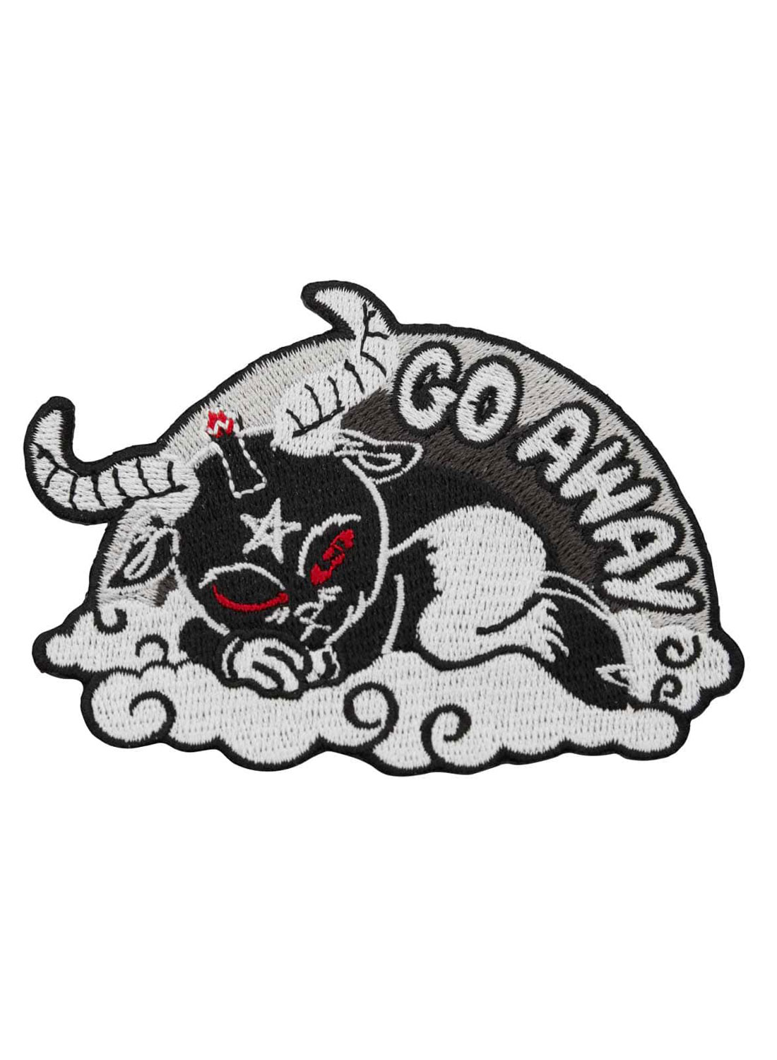 Go Away Patch är en broderad patch från Killstar. Patchen passar perfekt att fästa på jackan, väskan eller jeansvästen.