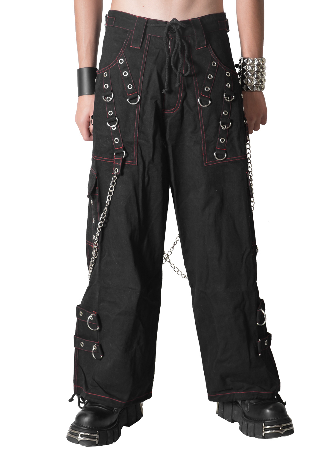 Metal Edge Trousers Red