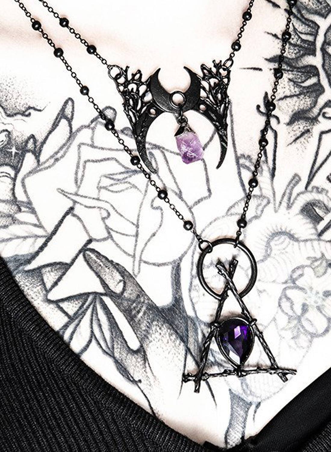 Branch Delta black Necklace