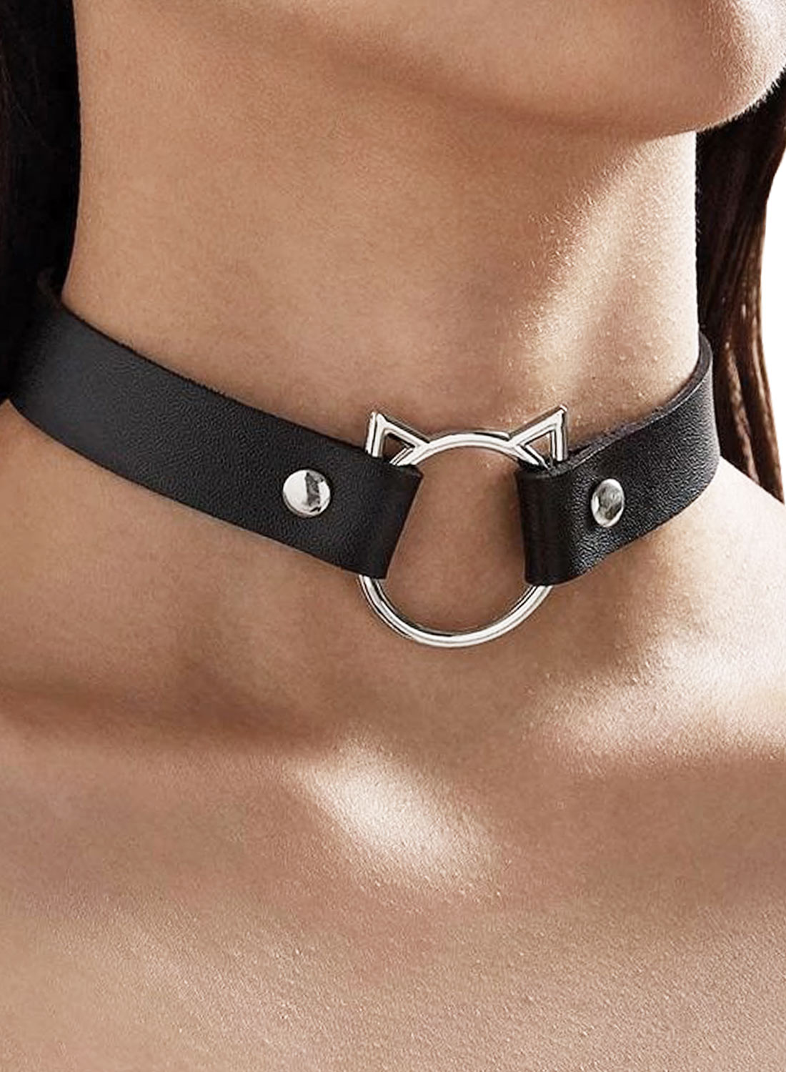 Cat Vegan Choker Black