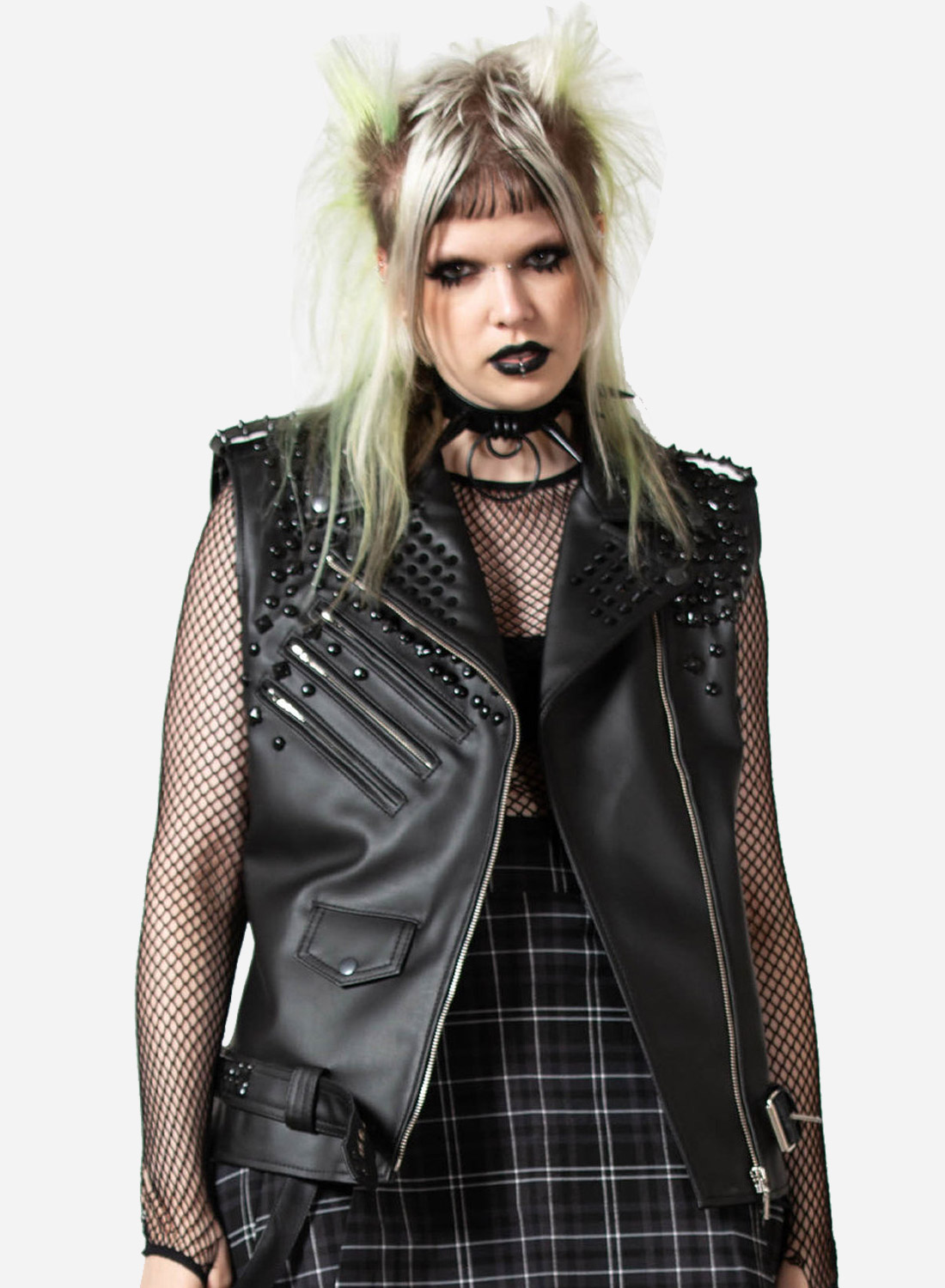 Doom Faux Leather Vest - Bild 3