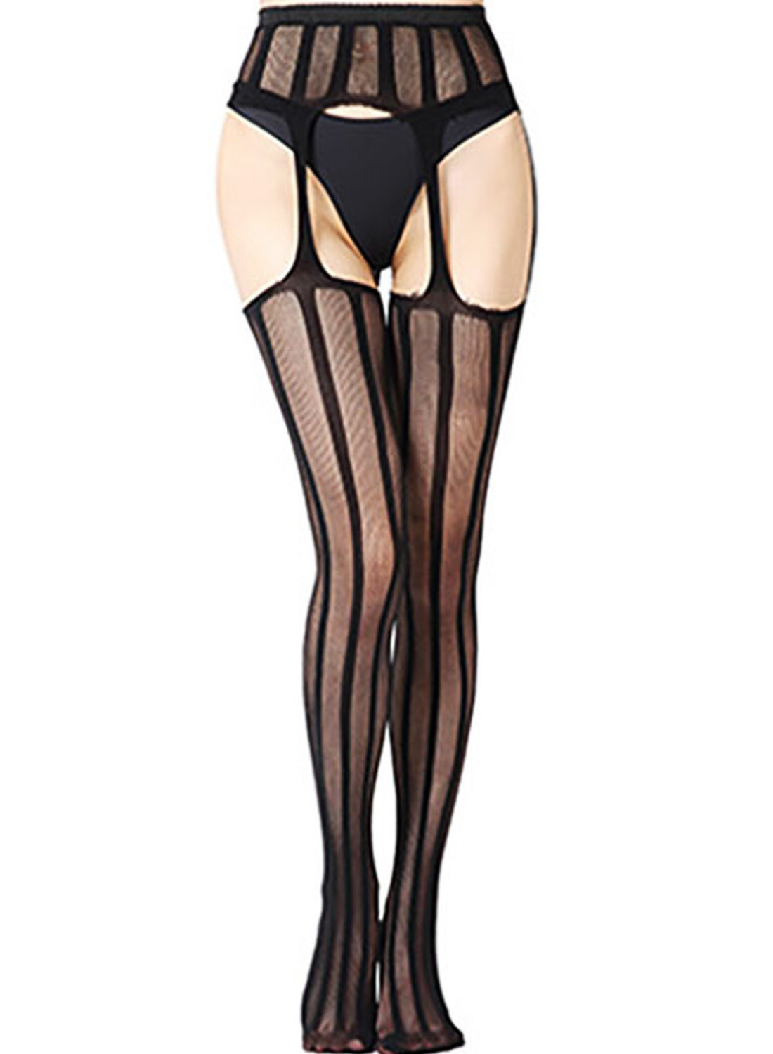 Suspenders Stripes Tights