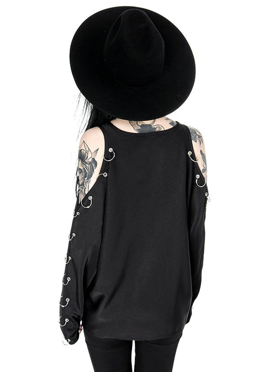 Cold Shoulder Pierced Blouse - Bild 2