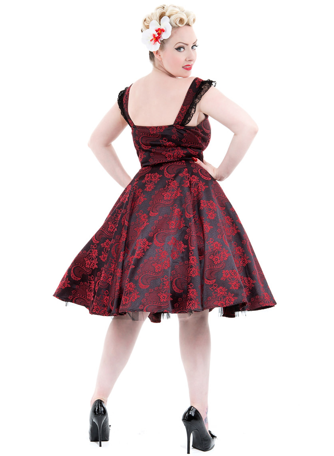 Red Marie Antoinette Gothic long dress