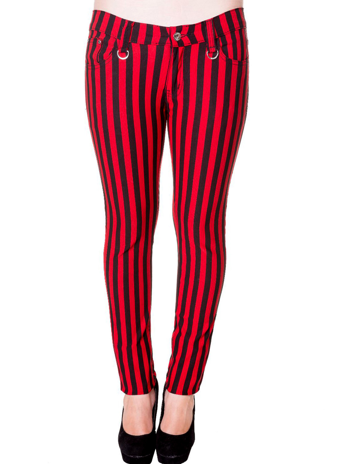 Black Red Sriped Trousers - Bild 2