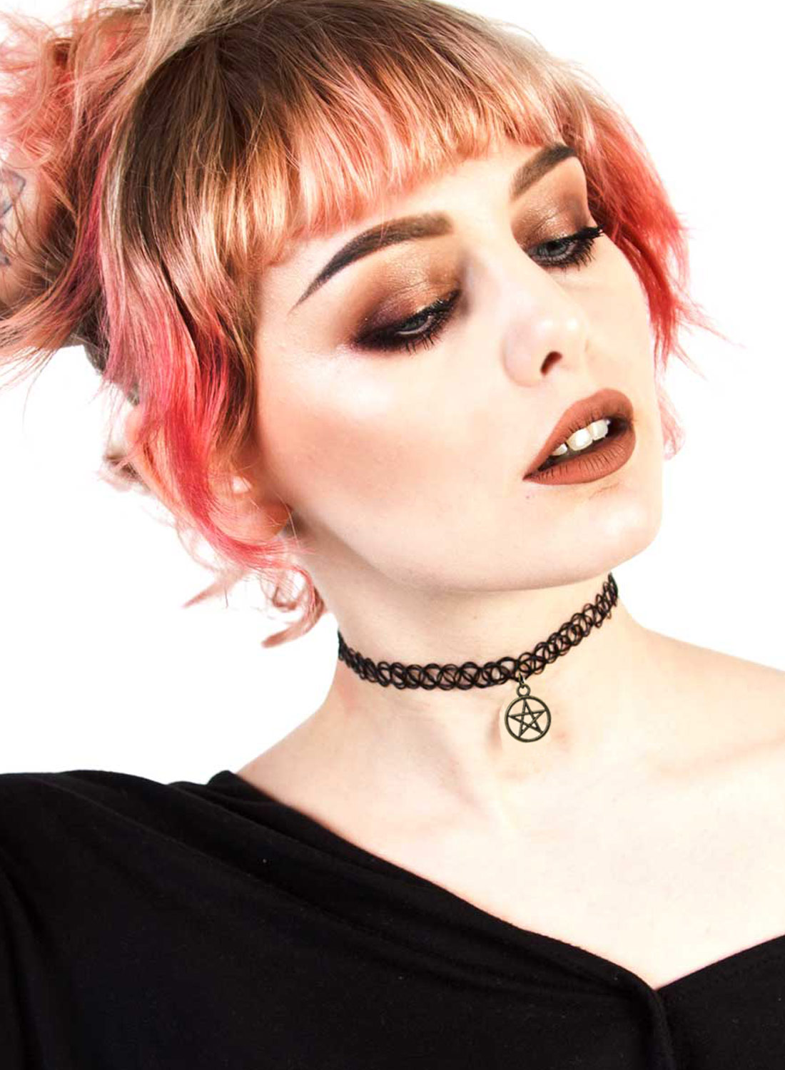 Golden Penta Tattoo Choker