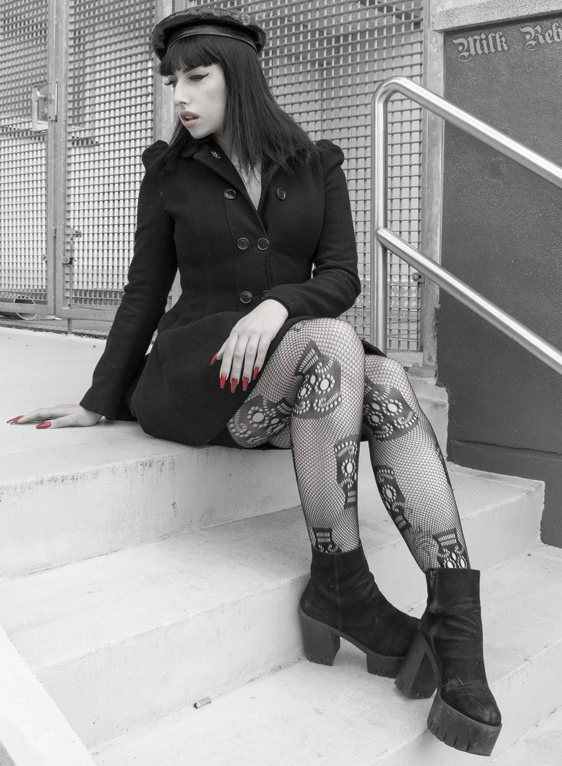 Candy Skull Net Tights - Bild 3