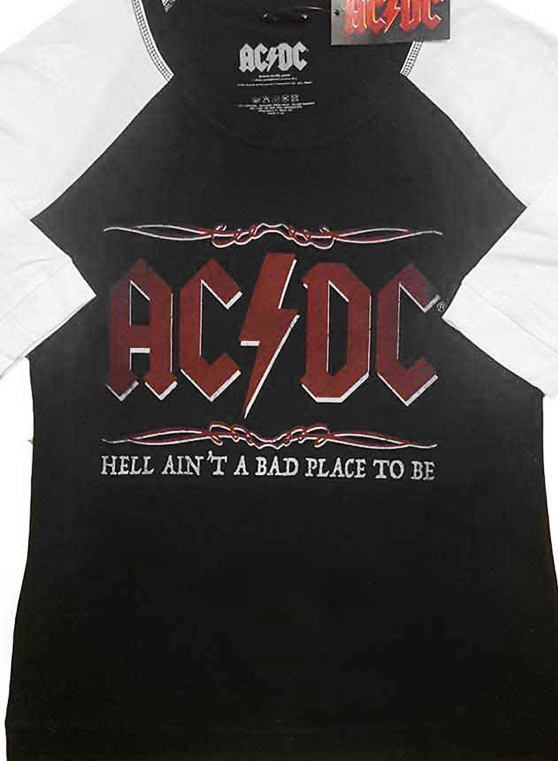 AC/DC Hell Ain't A Bad Place Ladies Raglan T-Shirt