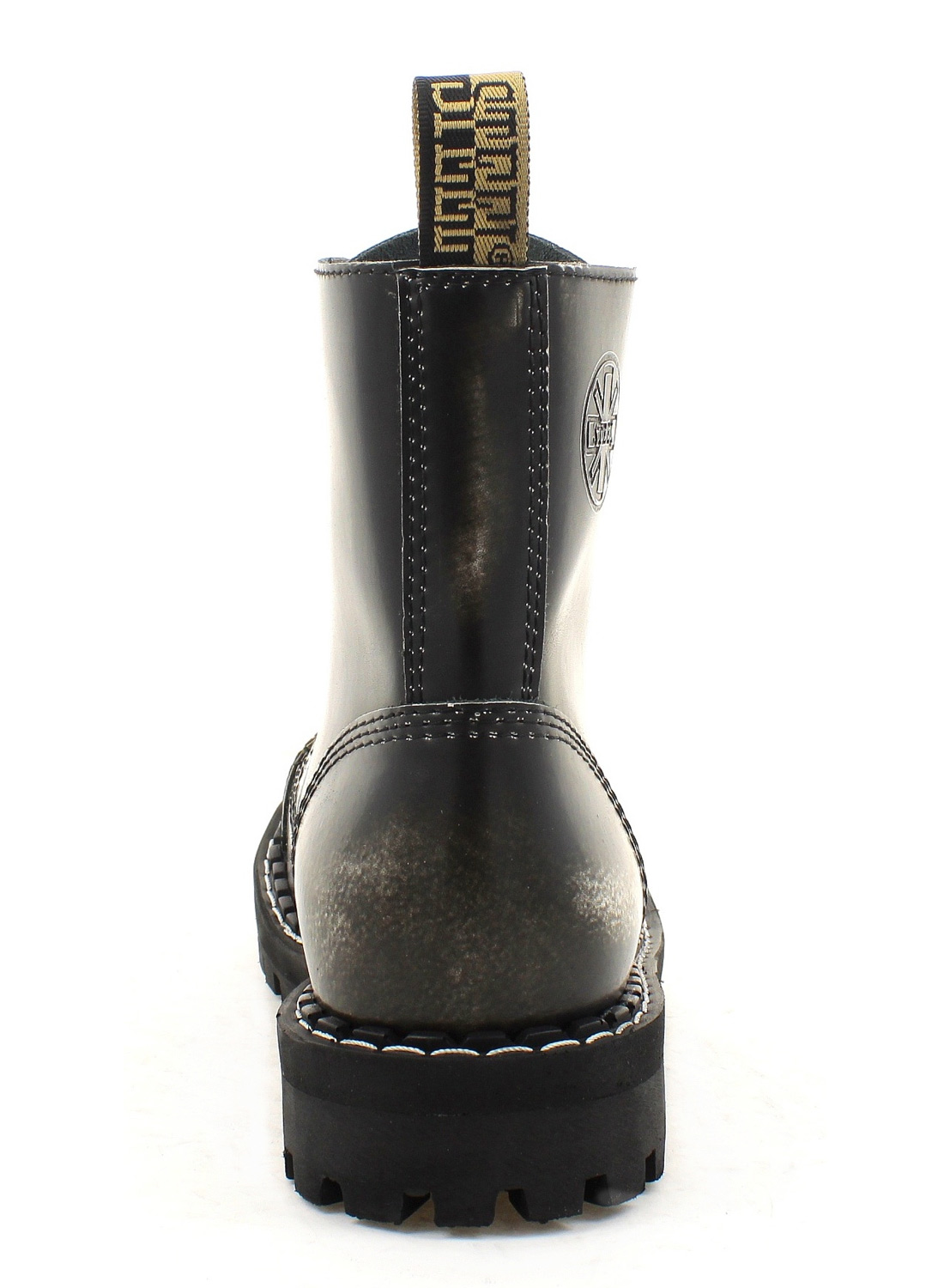 Steel 8 Holes Wiped White Boots