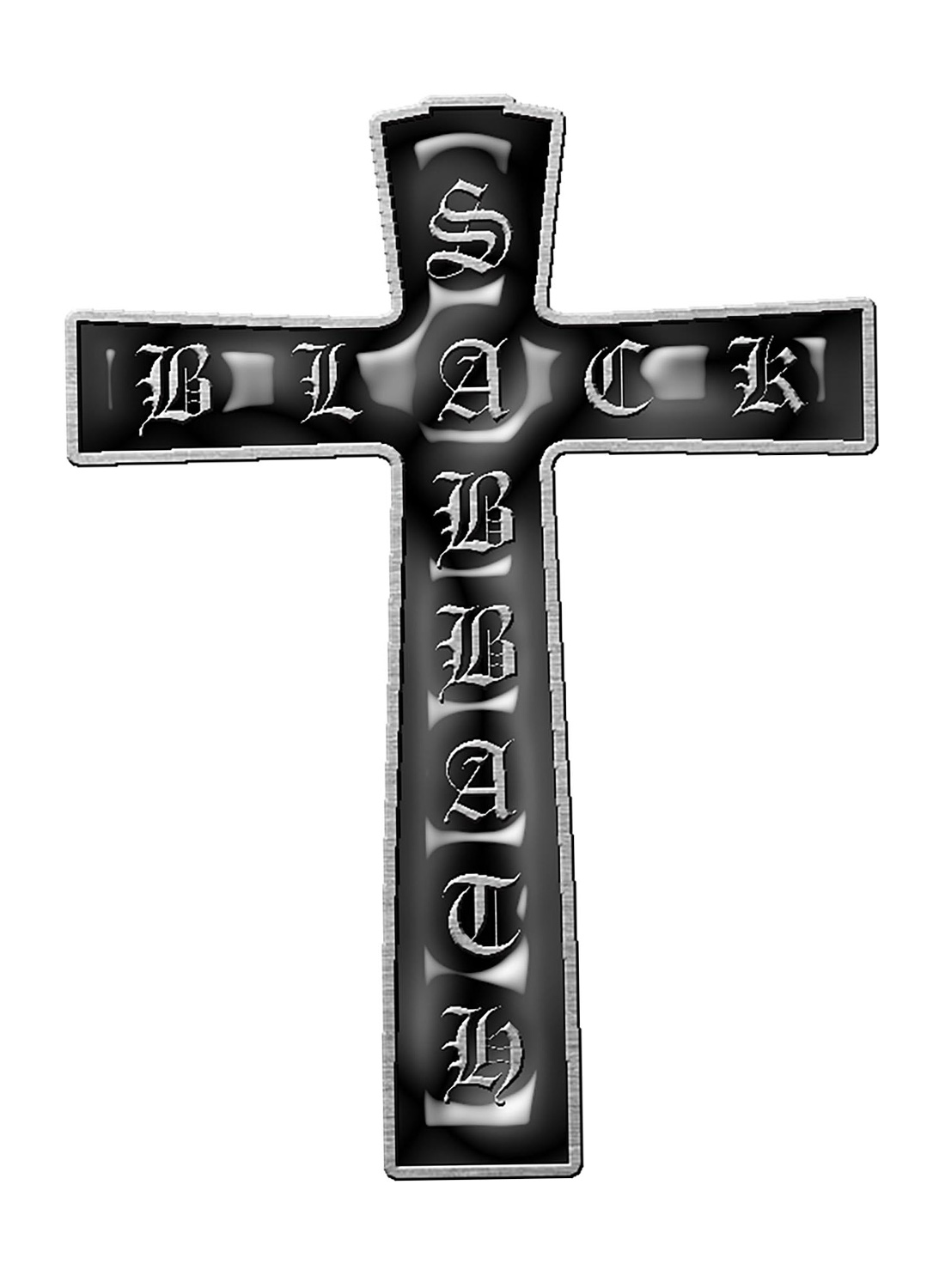 Black Sabbath Cross Metal Pin Badge