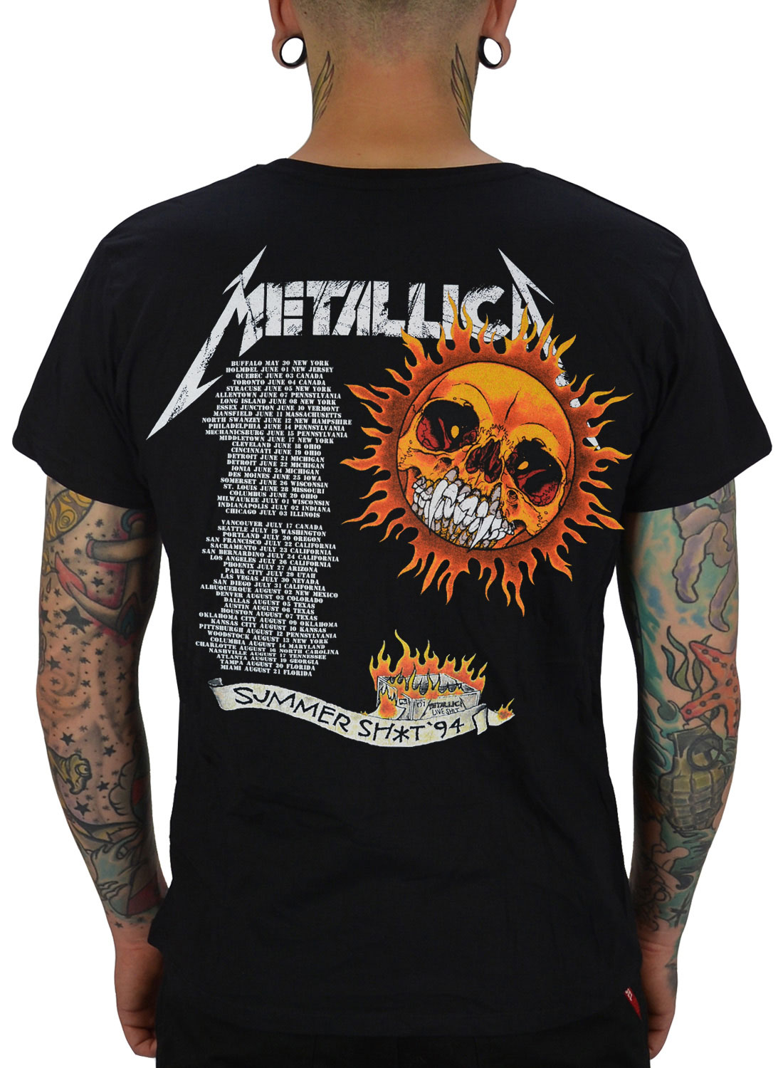 Metallica Flaming Skull T-shirt