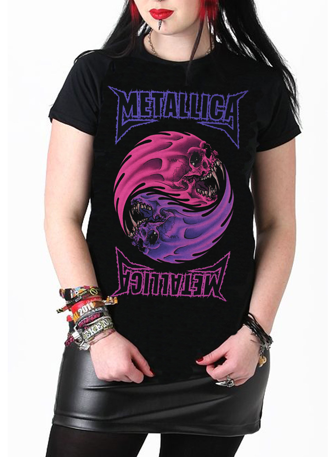 Metallica Yin Yang Girly Top