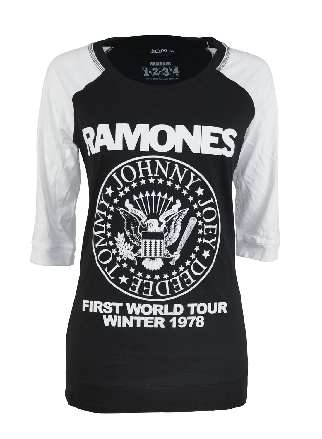 Ramones 3/4 Raglan Girly Top