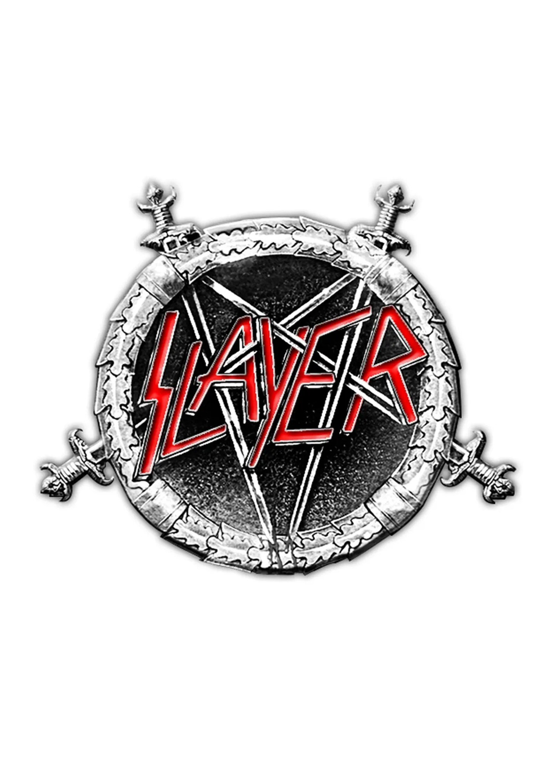 Slayer-Pentagramm-Anstecknadel aus Metall