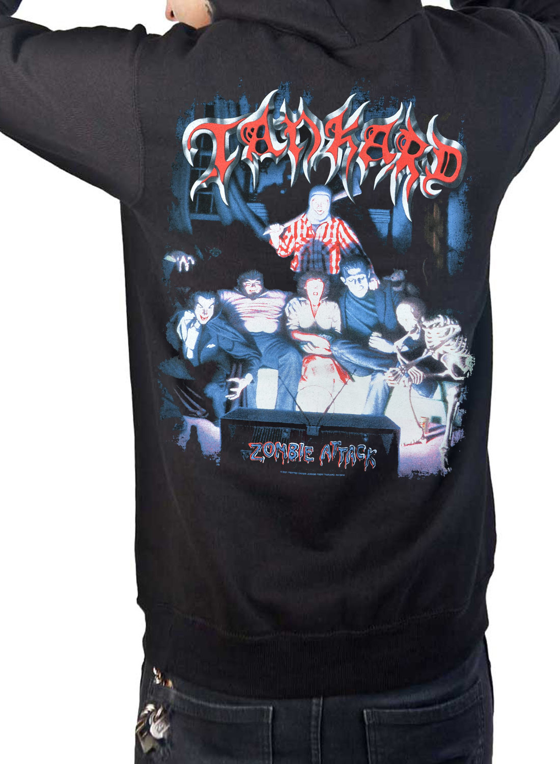 Tankard Zombie Attack Zip Hoodie