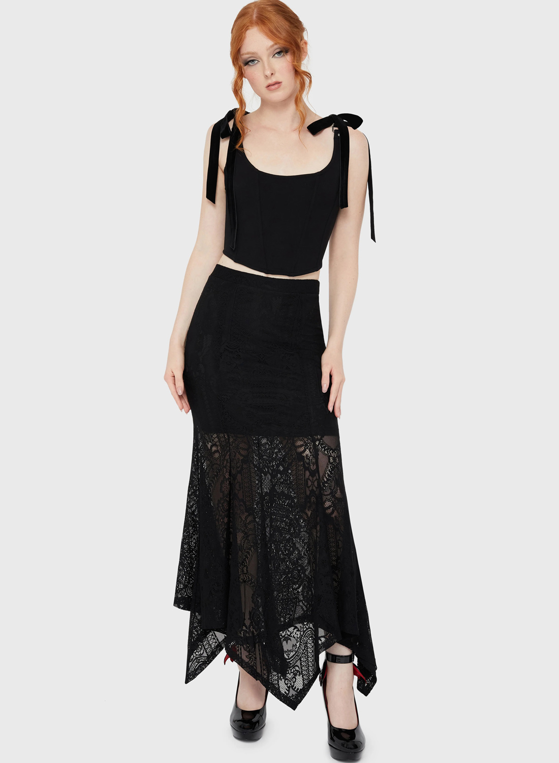 Killstar Belladonna Lace Skirt