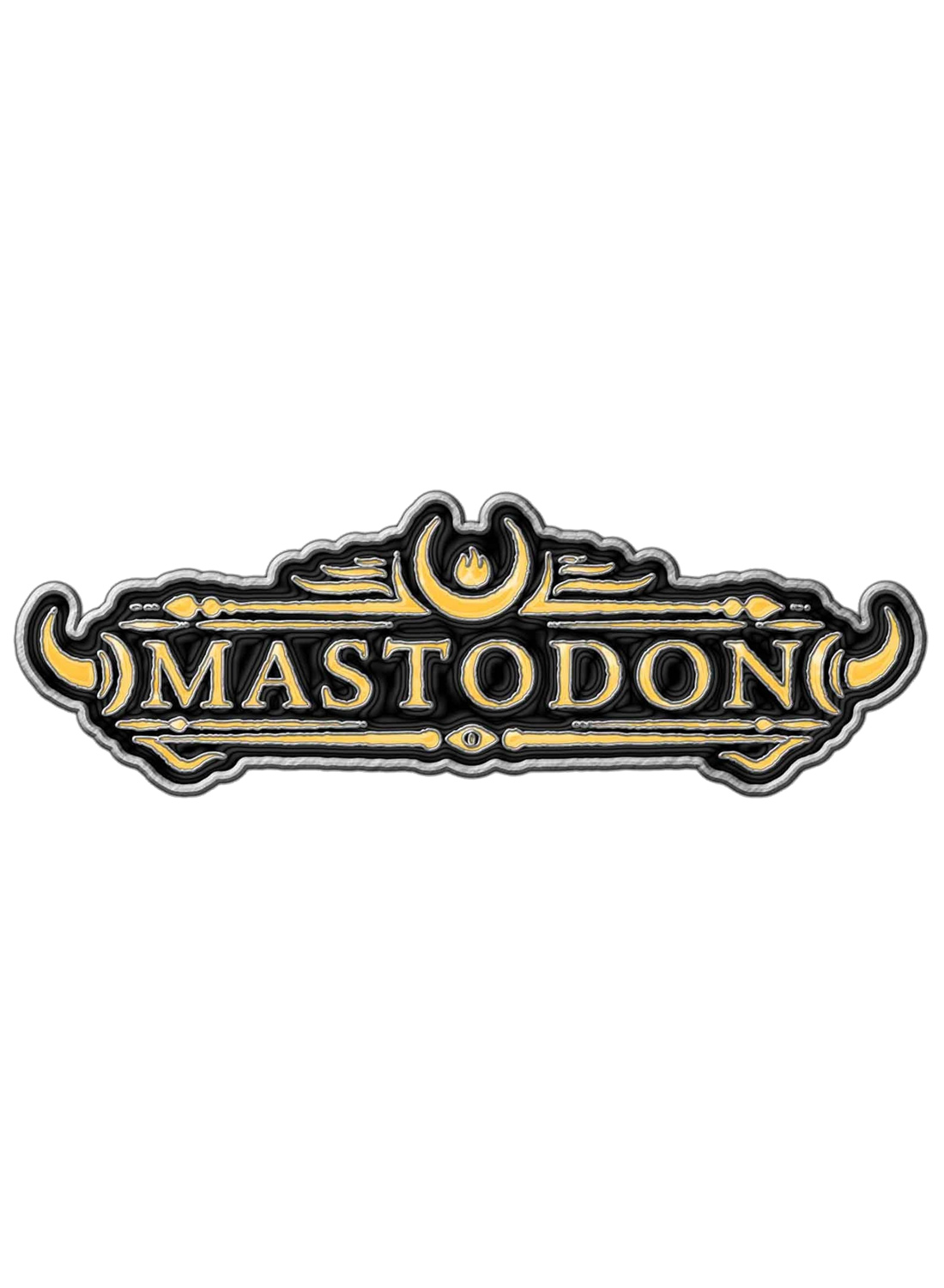 Mastodon-Anstecknadel aus Metall