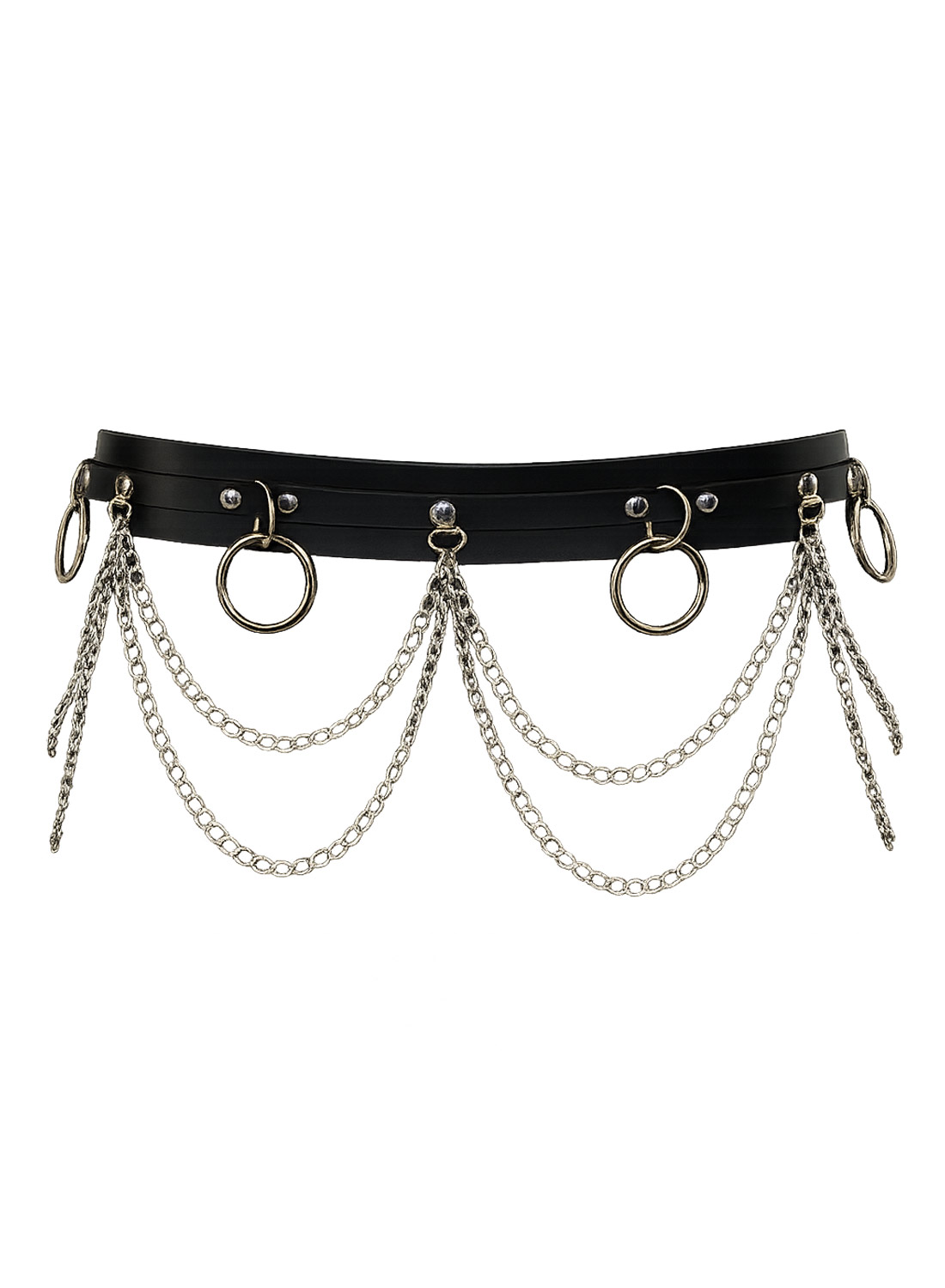 Seitlicher Kettengürtel aus Metall