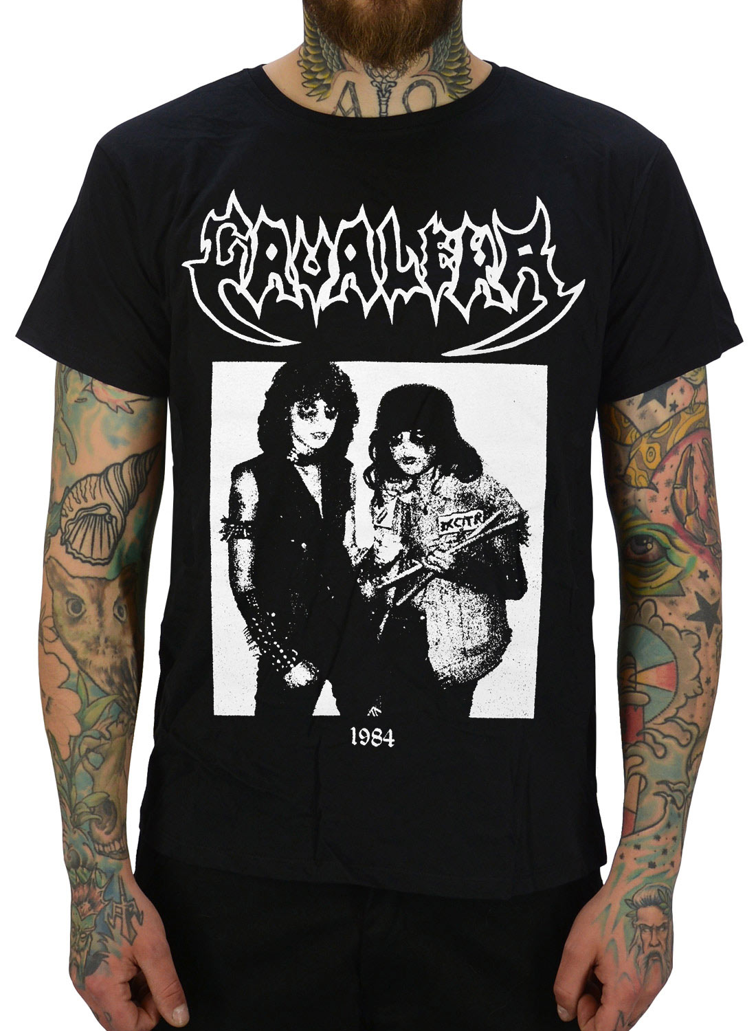 Cavalera Roots T-Shirt schwarz mit Bandfoto und klassischem 1984-Design.