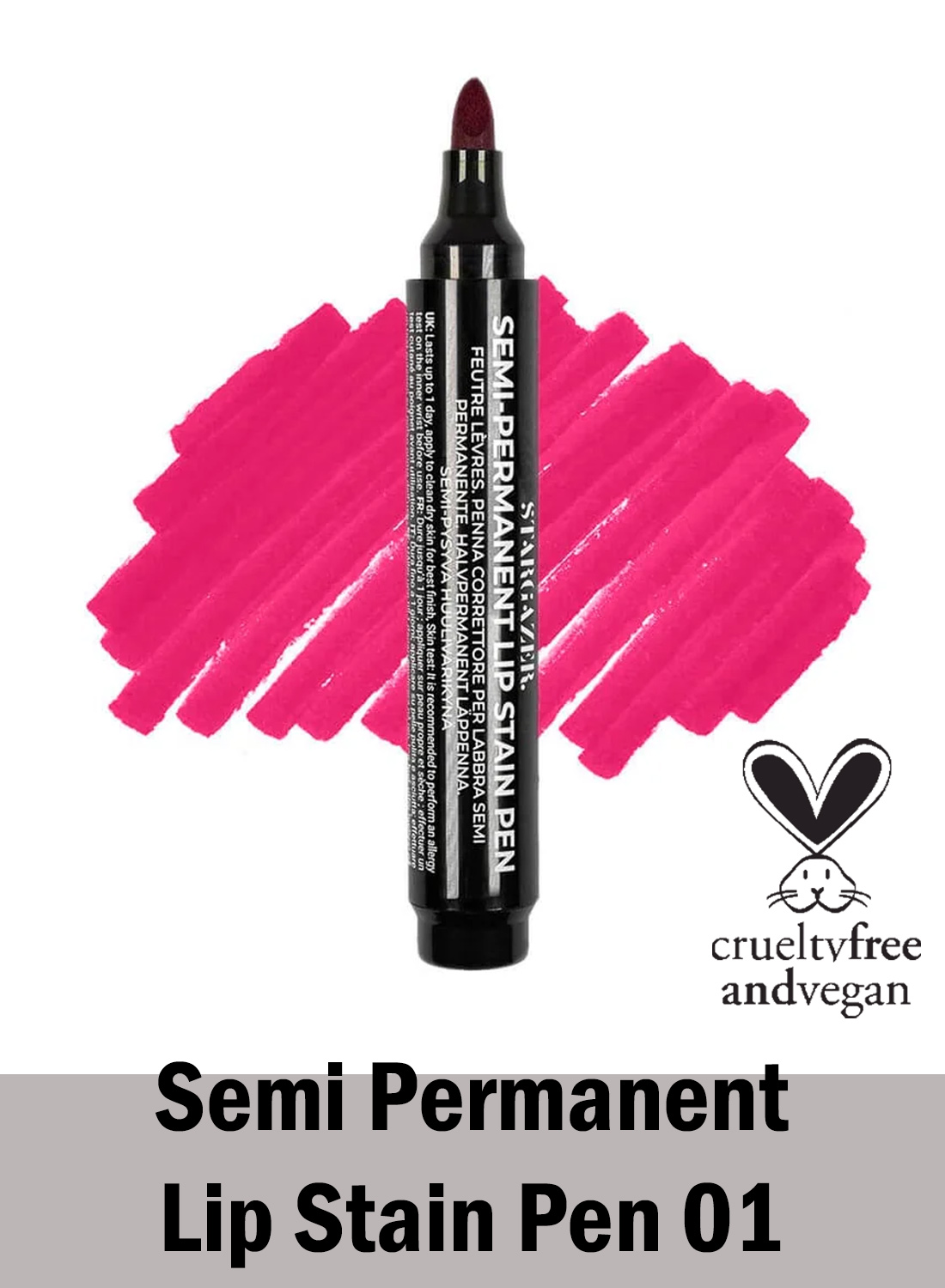 Stargazer Lip Stain Pen 01 langanhaltender veganer Lippenfleck