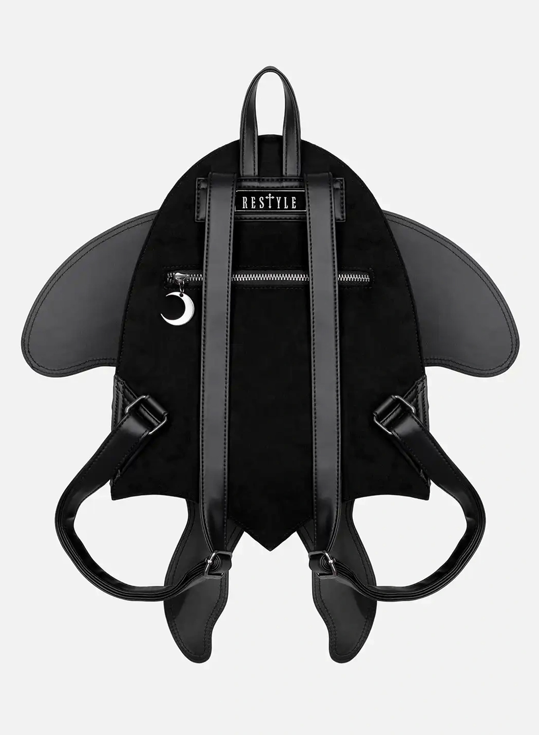 Restyle Ignis Moth Gothic-Rucksack mit gestickter Motte und beweglichen 3D-Flügeln